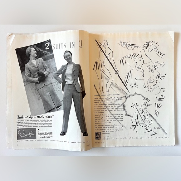 Vintage Vogue Magazine January 1940 New Year Number (No Pattern Book) - Picture 10 of 15